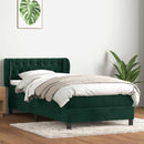 vidaXL sötétzöld bársony rugós ágy matraccal 80x220 cm