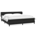 vidaXL fekete bársony rugós ágy matracokkal 200x220 cm