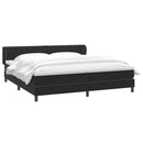 vidaXL fekete bársony rugós ágy matracokkal 200x220 cm