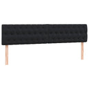 vidaXL fekete bársony rugós ágy matracokkal 200x220 cm