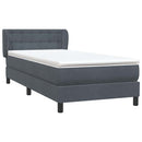 vidaXL sötétszürke bársony rugós ágy matraccal 80x210 cm