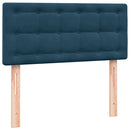 vidaXL sötétkék bársony rugós ágy matraccal 80x210 cm