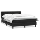 vidaXL fekete bársony rugós ágy matraccal 160x210 cm