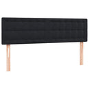 vidaXL fekete bársony rugós ágy matraccal 160x210 cm
