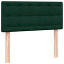 vidaXL sötétzöld bársony rugós ágy matraccal 80x220 cm
