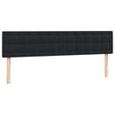 vidaXL fekete bársony rugós ágy matracokkal 200x220 cm