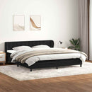 vidaXL fekete bársony rugós ágy matracokkal 200x220 cm