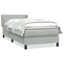 vidaXL világosszürke bársony rugós ágy matraccal 80x210 cm