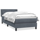 vidaXL sötétszürke bársony rugós ágy matraccal 80x210 cm