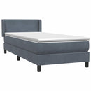 vidaXL sötétszürke bársony rugós ágy matraccal 80x210 cm