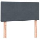 vidaXL sötétszürke bársony rugós ágy matraccal 80x210 cm