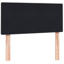 vidaXL fekete bársony rugós ágy matraccal 90x210 cm