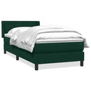 vidaXL sötétzöld bársony rugós ágy matraccal 80x220 cm