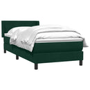 vidaXL sötétzöld bársony rugós ágy matraccal 80x220 cm