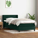 vidaXL sötétzöld bársony rugós ágy matraccal 80x220 cm