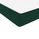 vidaXL sötétzöld bársony rugós ágy matraccal 180x220 cm