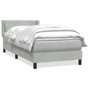 vidaXL világosszürke bársony rugós ágy matraccal 80x210 cm