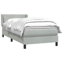 vidaXL világosszürke bársony rugós ágy matraccal 80x210 cm