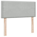 vidaXL világosszürke bársony rugós ágy matraccal 80x210 cm