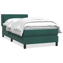 vidaXL sötétzöld bársony rugós ágy matraccal 80x220 cm
