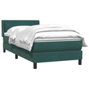 vidaXL sötétzöld bársony rugós ágy matraccal 80x220 cm
