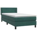 vidaXL sötétzöld bársony rugós ágy matraccal 80x220 cm