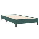 vidaXL sötétzöld bársony rugós ágy matraccal 80x220 cm