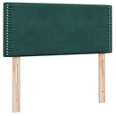 vidaXL sötétzöld bársony rugós ágy matraccal 80x220 cm