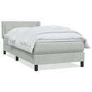 vidaXL világosszürke bársony rugós ágy matraccal 80x210 cm