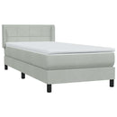 vidaXL világosszürke bársony rugós ágy matraccal 80x210 cm