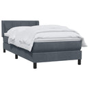 vidaXL sötétszürke bársony rugós ágy matraccal 80x210 cm