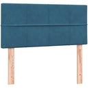 vidaXL sötétkék bársony rugós ágy matraccal 90x210 cm