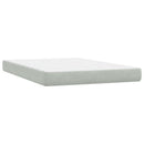 vidaXL világosszürke bársony rugós ágy matraccal 160x210 cm