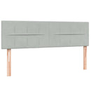 vidaXL világosszürke bársony rugós ágy matraccal 160x210 cm