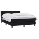 vidaXL fekete bársony rugós ágy matraccal 160x210 cm