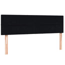 vidaXL fekete bársony rugós ágy matraccal 160x210 cm