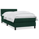 vidaXL sötétzöld bársony rugós ágy matraccal 80x220 cm