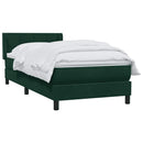 vidaXL sötétzöld bársony rugós ágy matraccal 80x220 cm