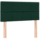 vidaXL sötétzöld bársony rugós ágy matraccal 80x220 cm