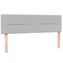 vidaXL világosszürke bársony rugós ágy matraccal 160x220 cm