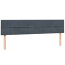 vidaXL sötétszürke bársony rugós ágy matraccal 180x220 cm