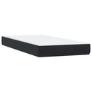 vidaXL fekete bársony rugós ágy matraccal 200x220 cm