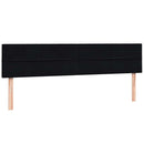 vidaXL fekete bársony rugós ágy matraccal 200x220 cm