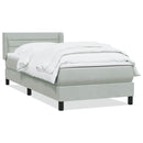 vidaXL világosszürke bársony rugós ágy matraccal 80x210 cm