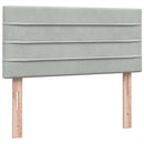 vidaXL világosszürke bársony rugós ágy matraccal 80x210 cm
