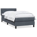 vidaXL sötétszürke bársony rugós ágy matraccal 80x210 cm