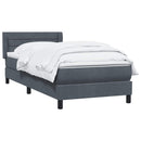 vidaXL sötétszürke bársony rugós ágy matraccal 80x210 cm