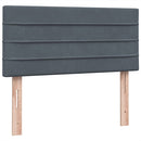 vidaXL sötétszürke bársony rugós ágy matraccal 80x210 cm
