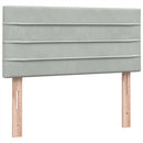 vidaXL világosszürke bársony rugós ágy matraccal 90x210 cm