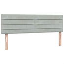 vidaXL világosszürke bársony rugós ágy matraccal 140x210 cm